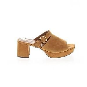AEROSOLES Women's Tan Suede Mules | Size 7.5
